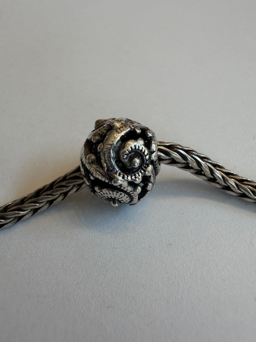 Trollbeads Retired Silver Whorl Bead